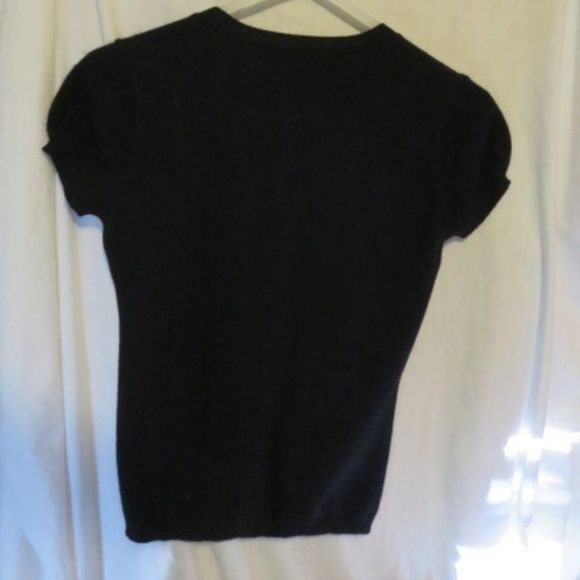 COPY - EVELYN Grace Black Cashmere Cap Sleeve Sweater Mint Condition PS - Picture 4 of 5